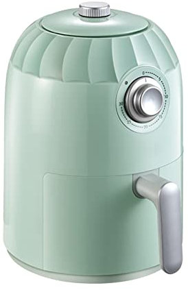 Freidora de Aire pequeña portátil for el hogar, freidora eléctrica sin Aceite de 2L, Control de Temperatura/temporización de Doble Perilla, Cesta for freír Antiadherente