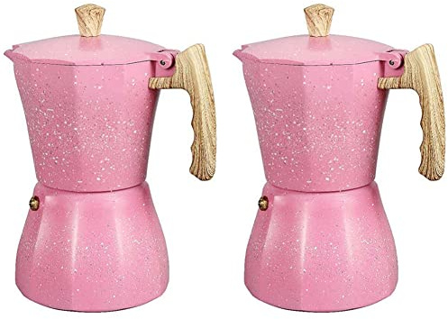 Cusstally 2X Machine à pour Cuisinière - Cafetière Moka pour Cuisinière à Gaz Ou électrique - Machine à 3 Tasses pour L'Italien
