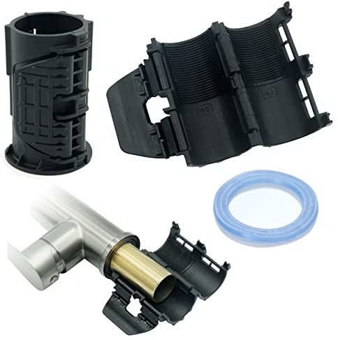 HuaLiSiJi Wasserhahn Befestigung Wasserhahnhalterung Wasserhahn Adapter Zubehör Installation Tool, Befestigungswerkzeug Passt Perfekt an Hahn und Becken (Schwarz)