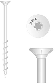 DMX - Betonschrauben Porenbetonschraube mit flachem Kopf, Teilgewinde, Fassadenschraube Spezialschrauben Gasbetonschrauben, gehärteter Kohlenstoffstahl mit Korrosionsschutz - GS - 8 x 140 mm