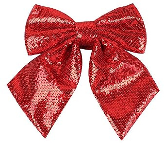 Wambere Geschenk Schleife,Paillettenschleife Geschenkschleife groß Schleife Verpackung Glitzer Dekoration für Christbaumschmuck Hochzeit,Geburtstag & Neujahr Weihnachten Geschenk,Rot