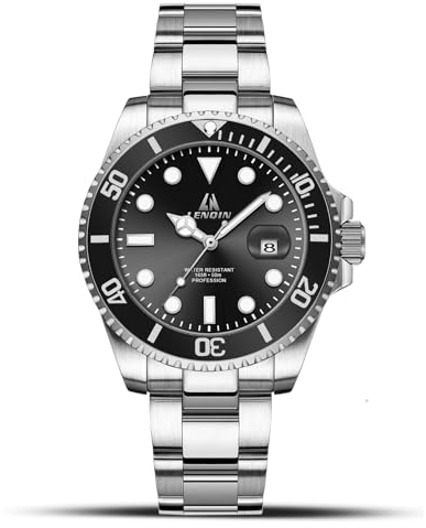 LN LENQIN Reloj Hombre Relojes de Acero Inoxidable para Hombres Reloj de Cuarzo Analógico Resistente Al Agua Relojes de Pulsera para Hombres con Fecha Relojes Casuales de Moda Luminosos