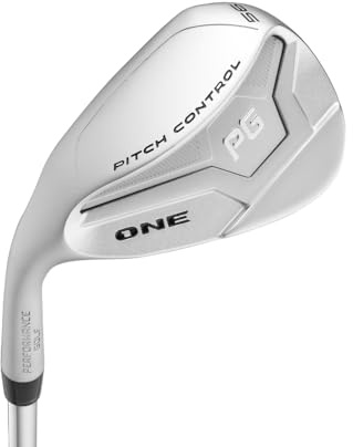 Performance Golf ONE Wedge | Accelererar klubben genom vilken lögn som helst | Solid Shots | Ingen chunking | Ger dig på det gröna på ett skott (56 grader, vänster)