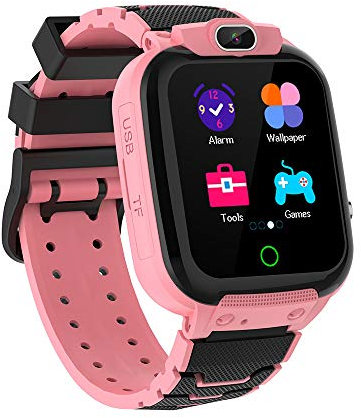 Ruopoem Orologio Smartwatch Bambini con 16 giochi, Smartwatch per Bambini HD Camera Video Musica, Touchscreen, Orologio Bambino Regali di Compleanno per Ragazze e Ragazzi