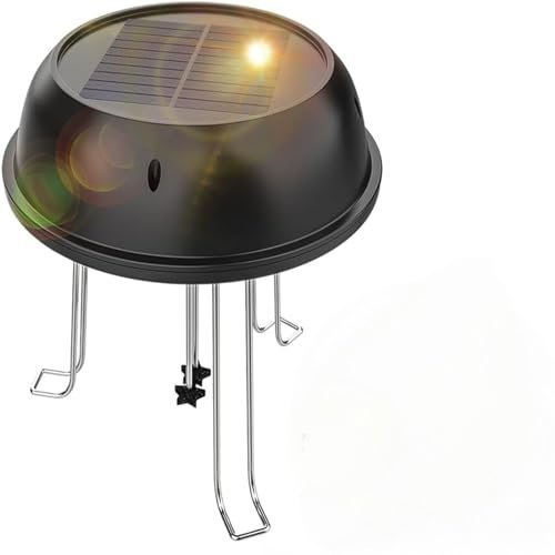 Dinglong Agitatore di acqua solare per bagno di uccelli, agitatore d'acqua, pagliaccetto per bagno di uccelli, acqua solare per decorazione stagno giardino semi di girasole bio mangiare (nero, One