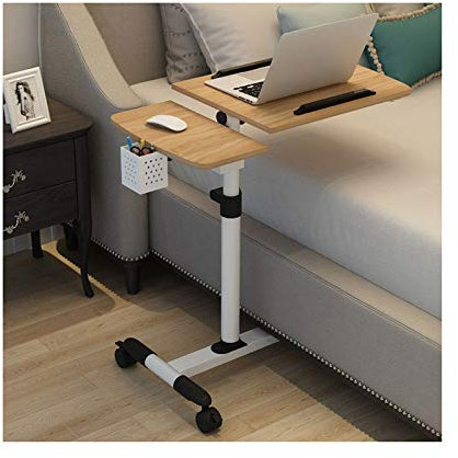 JXIPANUL Überbetttisch mit Rollen, Der Sofa-Überbetttisch, Höhenverstellbar, Mobiler Laptop-Computertisch, Verstellbarer Laptop-Betttisch