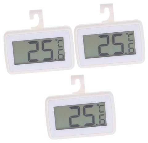 Amosfun 3 Stk Thermometer Kühlschrank safe für kühlschrank küchenthermometer Mini-Gefrierschrank elektronischer Feuchtigkeitsmesser Innenthermometer Präzisionsthermometer Abs Weiß