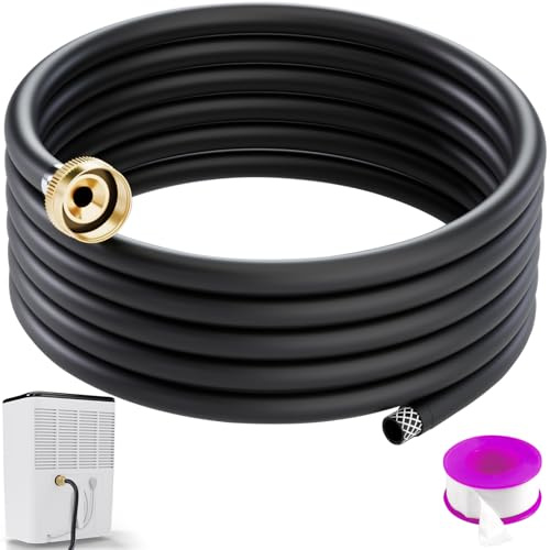 13FT Dehumidifier Drain Hose 3/4 FHT,Leakproof Dehumidifier Hose with Rustproof Durable Connector,Thickened drain hose for dehumidifier indoor,Perfectly Compatible with Most Brands of Dehumidifiers