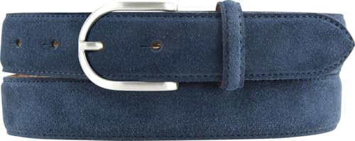 BELTINGER Damen-Gürtel aus Veloursleder 3,0 cm | Velour-Ledergürtel für Damen 30mm | Wildleder-Gürtel mit runder Gürtelschließe