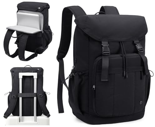 GOLF QUALITY Rucksack Damen, Laptop Rucksack15,6 Zoll Schulrucksack Wasserdicht, Schultasche Backpack Women Elegant Tagesrucksäcke Arbeitstasche Reiserucksack für Uni Büro,Schwarz