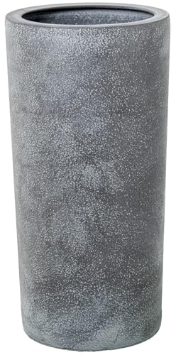 DRW Portaombrelli rotondo in ceramica in grigio 25x25x50 cm