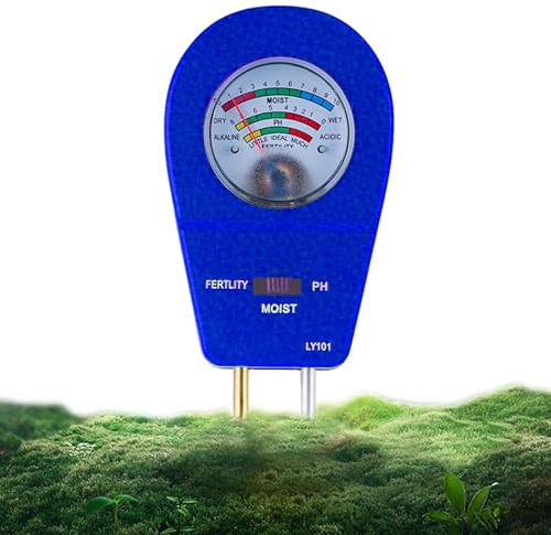 Hayaww Tester per Suolo Misuratore di Terreno 3 in 1 per Tester Suolo umidità/Fertilità/PH Misuratore PH Terreno Misuratore del Suolo per Piante per Cura delle Piante per Giardino Prato Fattoria (A)