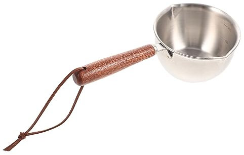 MOLUCKFU Pentolino Acciaio Inossidabile Con Manico Per Latte e Casseruola Induzione Da Utile Cucina Con Scala Interna