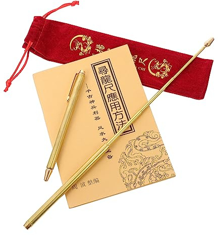 YARNOW Set De Baguettes De Divination Télescopiques Laiton Doré Extérieur Flexible Et Réglable Détecteur D’Eau Et Objets Perdus avec Étui De Transport