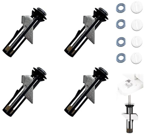 4 Pezzi Kit di Bulloni per Sedile WC, Fissaggio Tavoletta WC, Accessori per la Manutenzione del Coperchio della Toilette Fissaggio a Sgancio Rapido, Facili da Installare