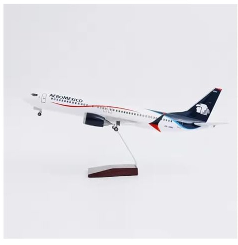 1/142 für 737MAX Diecast Harz Flugzeug Modell Spielzeug Luftfahrt Enthusiasten Sammlung Display Miniatur-Hobby-Spielset(Lighted)