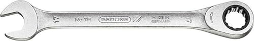 Ratschen-Ringmaulschlüssel 24mm gerade ohne Hebel Gedore