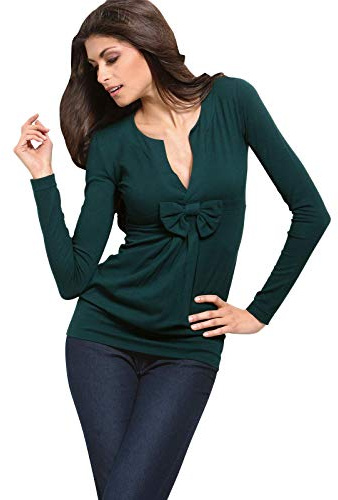 SENSI' Pull Femme à Manches Longues, en Laine Angora Viscose Chaude et Douce. sans Coutures Seamless Made in Italy