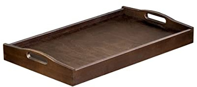 PICCOLO VASSOIO IN LEGNO SERVIRE TÈ CAFFÈ COLAZIONE FARMACI – 20 X 30 CM MARRONE