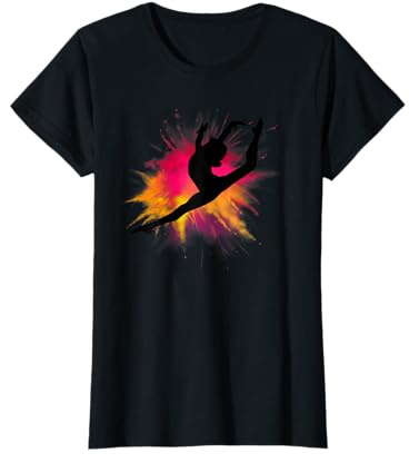 Gerteturnen Barren Handstand Mdchen - Sport Gymnastics Frauen Akrobatik T-Shirt fr Damen und Mdchen, Schwarz, S