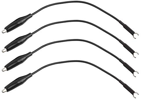 YWBL-WH Oscilloscope Probe Ground Lead, durable clip on grounding accessory for probe testing plastic black 4pcs RoHS compliant easy to use replacement parts for bench repair