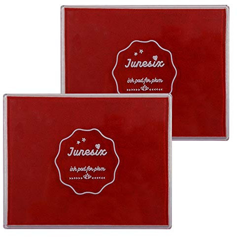 Roucerlin Stempelkissen, groß, waschbar, für Scrapbooking, Fingermalfarbe, Stempelkissen für Kinder, für Gummistempel, DIY-Karten, Gemälde, Baby-Fußabdruck, Handabdruck (2 Rot)