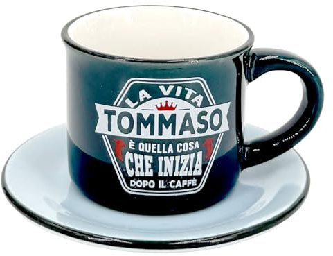 CLEARCO TAZZINA DA CAFFE' PERSONALIZZATA CON PIATTINO - TOMMASO