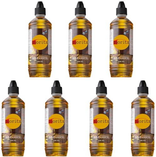 7 x 750 ml Moritz Bio Lampenöl Citronella für Fackeln Öllampen Sturmlaternen Wandfackeln