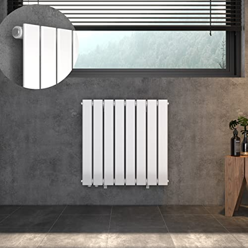 WITEN&NOCK Design Flachheizkörper Breite 604 mm Höhe 600 mm Wohnraum Badheizkörper Weiß Einlagig