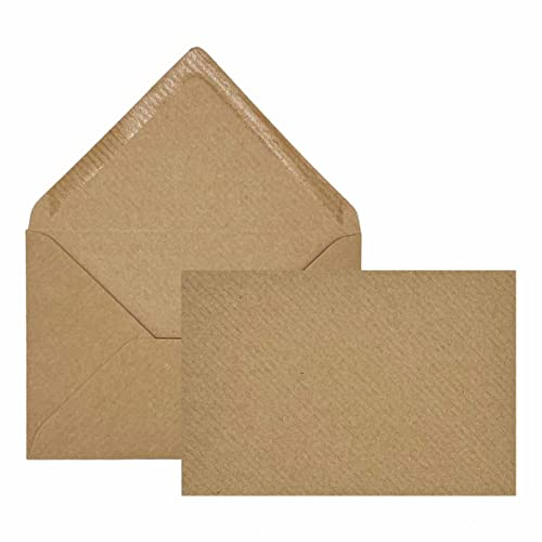 Edition Seidel 25 Kraftpapier Premium Briefumschläge Umschläge Kuvert farbig Format ähnlich B6 12,0 x 17,5 cm 80 g/m²