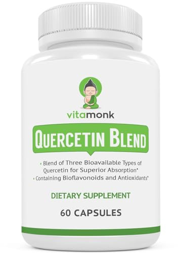 VitaMonk Quercetin Complex - 3 Bioactive Forms - Isoquercetin and Quercetin Phytosome with Bromelain - Immune System Support for Superior Absorption