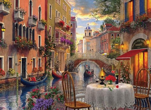 Puzzle für Erwachsene Romantisches Venedig 52 x 38 cm Puzzles 500 Teile für Erwachsene Lernspiel Herausforderung Puzzle für Erwachsene