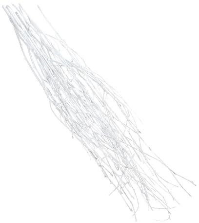 Warmhm 10 Stück Dekorative Birkenzweige Weiß 50cm Getrocknet Natürliche Zierzweige Für Vase Wohnraumdekoration
