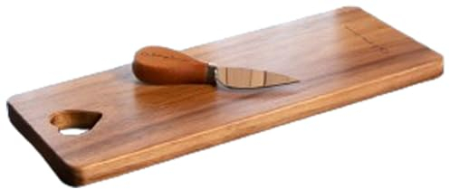 PuntoCasaStore Tagliere Acacia + coltellino 30x12x1,5 claraluna 2024 bomboniera Idea Regalo Matrimonio Anniversario promessa
