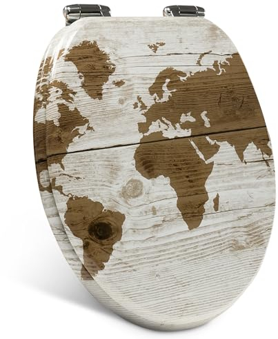 Xonic Design WC-Sitz - Premium Klo-Deckel - Toilettensitz mit Absenkautomatik - hochwertige Klobrille mit Motiv (MDF183)