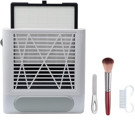 ibubu Máquina colectora de polvo de uñas profesional para manicura, aspirador de polvo, ventilador de salón de uñas, extractor de polvo de 80 W, potente colector de polvo de uñas con múltiples kits de