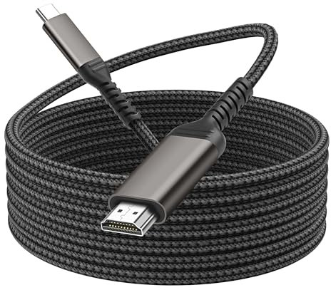 MEIRIYFA Cavo USB di tipo C a HDMI, cavo adattatore USB C a HDMI 4K 60Hz unidirezionale in nylon intrecciato tipo C a HDMI per telefoni, laptop, proiettori, monitor, TV, DVR (2 m)
