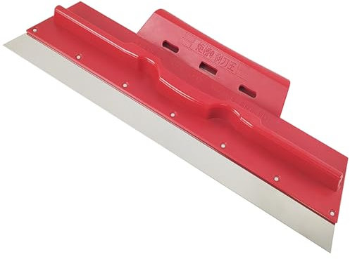 Spatola per Stucco Muro in Acciaio Inossidabile, 34.5 × 13 × 0.05 cm Frattazzo per Rasatura, per Grandi Superfici di Lavoro, Decorazione Murale, Strumento di Costruzione (Rosso)