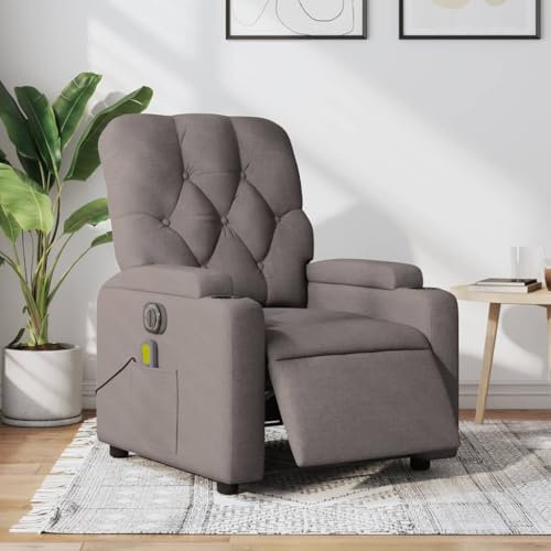 IKAYAA Elektrischer Fernsehsessel Massagesessel Elektrisch Verstellbar Massage Sessel mit Massagefunktion Relaxsessel Liegefunktion Liegesessel Wohnzimmer Relaxliege