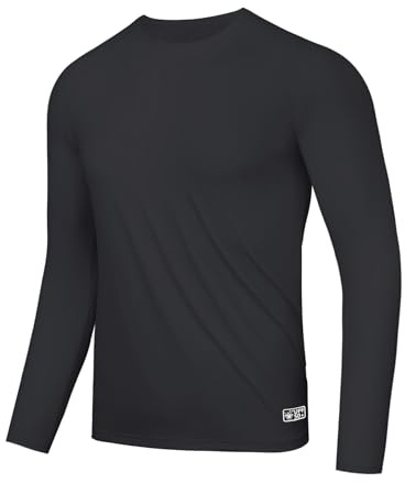 AMZSPORT Camiseta UV Hombre Rashguard UPF 50 Camiseta de Manga Larga y Corta Protección Solar Transpirable Secado Rápido Camiseta Protectora para Pesca, Surf, Senderismo, Ciclismo