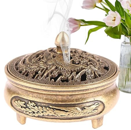 Brûleur D'encens en Métal - Encensoir Portatif Vintage à Charbon en Laiton - M-ini Poêle Rétro