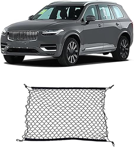 ZPXFC Filet D'organisateur de Cargaison de Voiture pour Volvo XC90 T8 XC 90 2014-2025, Filet de Coffre de Voiture Nylon Organisateur de Bagages