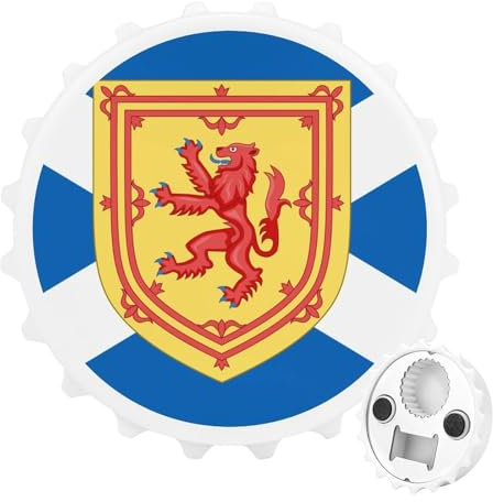 Abrebotellas magnético 2 en 1 con la bandera del escudo de armas de Escocia, imanes para nevera, abrebotellas de cerveza y refrescos, bonita decoración para cocina y refrigerador
