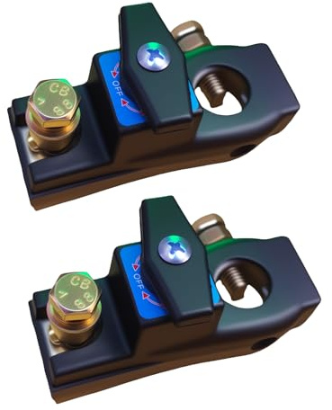 GoldOars 2 Stück Batterietrennschalter 12V-24V, Batteriehauptschalter mit 100% Stromlos, Schnellabschaltung für Auto, Boot, Wohnmobil, ATV, Motorrad