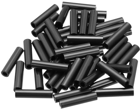 PATIKIL 50Pz Rotondo Distanziatori Plastica ABS ID4,2 x OD7 x L30mm Nero | Manicotti Distanziatori, Rondelle, Spessori Isolanti, Non Filettate, per Viti M4, per Prese Elettriche Macchinari