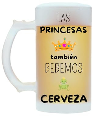 Jarra de Cerveza - Cristal efecto hielo - Regalo Original para hombre o mujer - 500ML - Varios modelos (Modelo 6)
