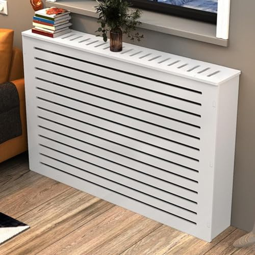 SXYCKRUI Radiator Cover, Router Box Hider, White Mdf Baseboard Heater Covers for Decoration Storage Living Room Bed Room(60 * 80 * 15cm/24 * 31 * 6in)
