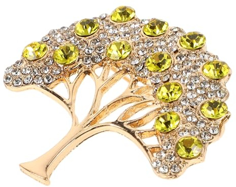 HEMOTON Elegante Brosche Baum Design Hollow Geldbaum Anstecknadel Damen Schmuck Retro Stil für Kleidung Hochzeit Mantel Schal Zubehör