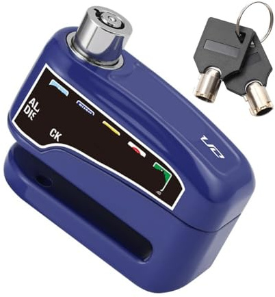 Bloqueo De Freno Disco Rueda Scooter Bicicleta Motocicleta Protección con Llaves Seguridad Disco Candado(Blue)