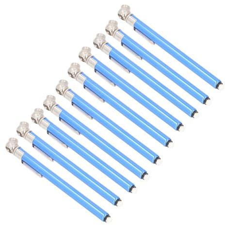 FTVOGUE Medidor de Presión de Neumáticos de Lápiz, 10 Piezas de Aleación de Zinc Portátil con Básculas de 4 Lados para Camiones, Motocicletas, Coches, 10-50 PSI 70-350 KPa, Herramienta de Válvula